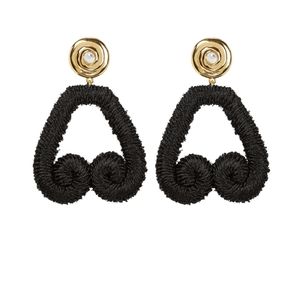 Lizzie Fortunato Silk scroll drop earrings